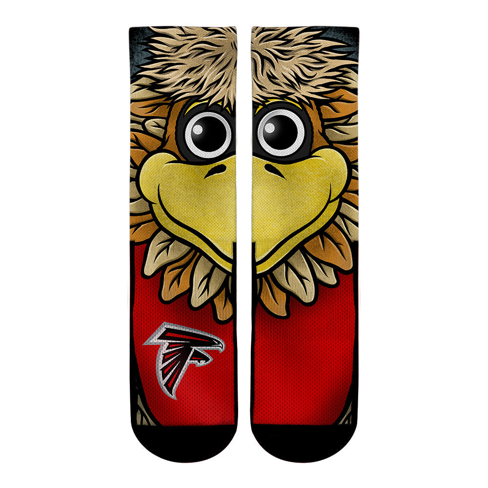 Atlanta Falcons - Split Face Mascot Crew Socks