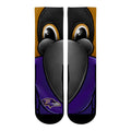 Baltimore Ravens - Split Face Mascot Crew Socks