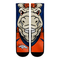 Denver Broncos - Split Face Mascot Crew Socks