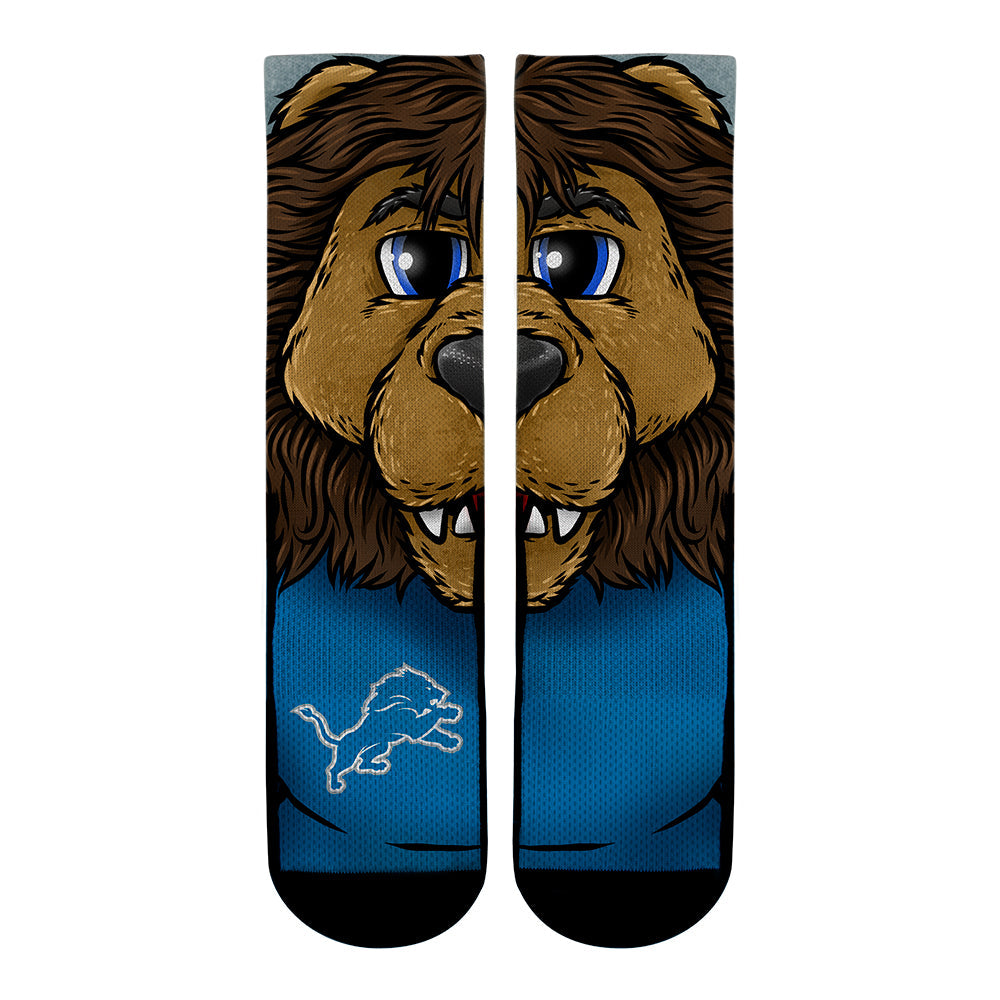 Detroit Lions - Split Face Mascot Crew Socks