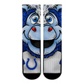 Indianapolis Colts - Split Face Mascot Crew Socks