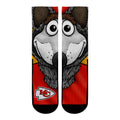 Kansas City Chiefs - Split Face Mascot Crew Socks