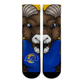Los Angeles Rams - Split Face Mascot Crew Socks