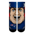 New England Patriots - Split Face Mascot Crew Socks