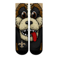 New Orleans Saints - Split Face Mascot Crew Socks