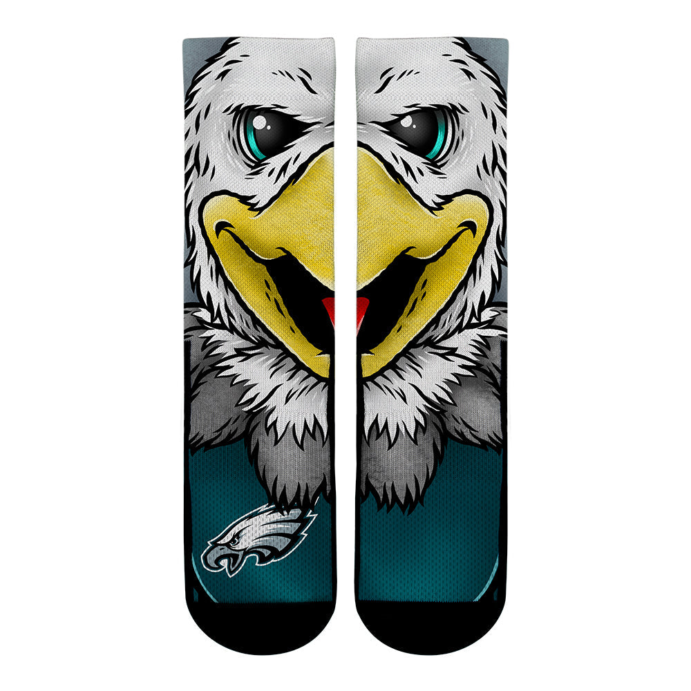Philadelphia Eagles - Split Face Mascot Crew Socks