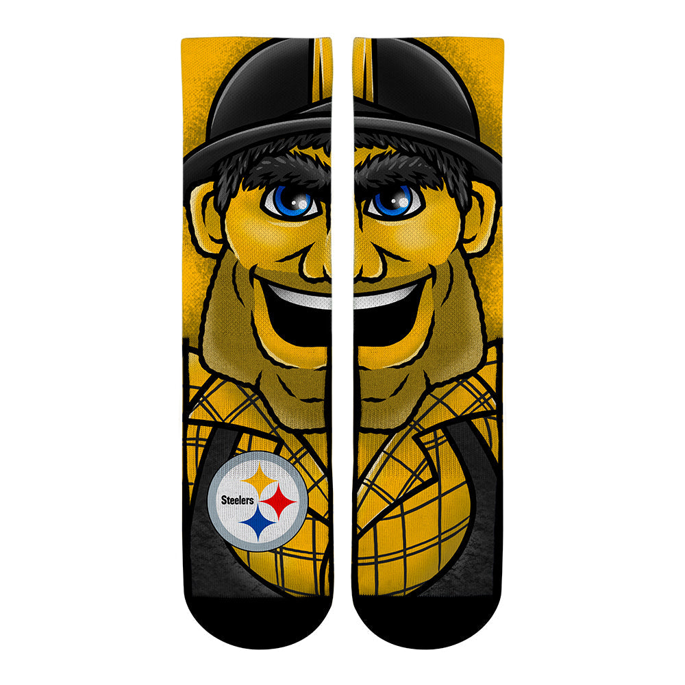 Pittsburgh Steelers - Split Face Mascot Crew Socks