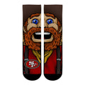 San Francisco 49ers - Split Face Mascot Crew Socks
