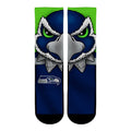 Seattle Seahawks - Split Face Mascot Crew Socks