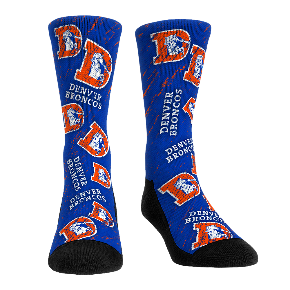 Denver Broncos - Throwback All-Over Crew Socks