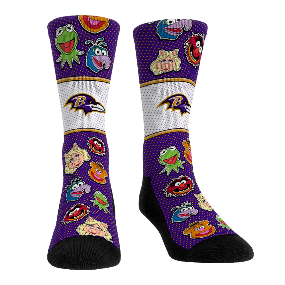 Baltimore Ravens - The Muppets - Muppet Mayhem Crew Socks