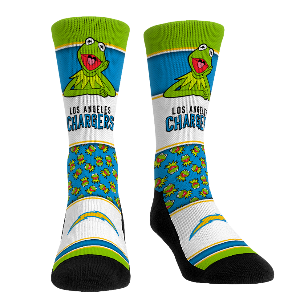 Los Angeles Chargers - The Muppets - Kermit Showcase Crew Socks