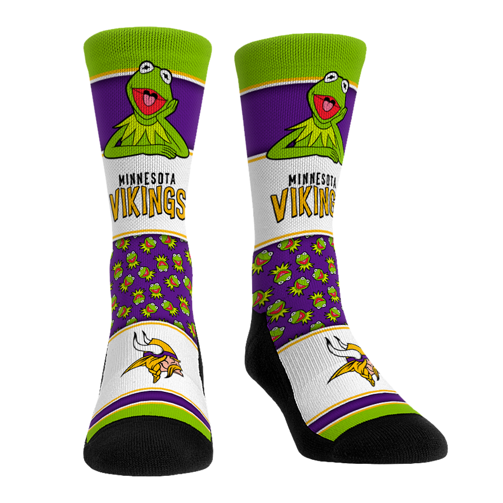 Minnesota Vikings - The Muppets - Kermit Showcase Crew Socks