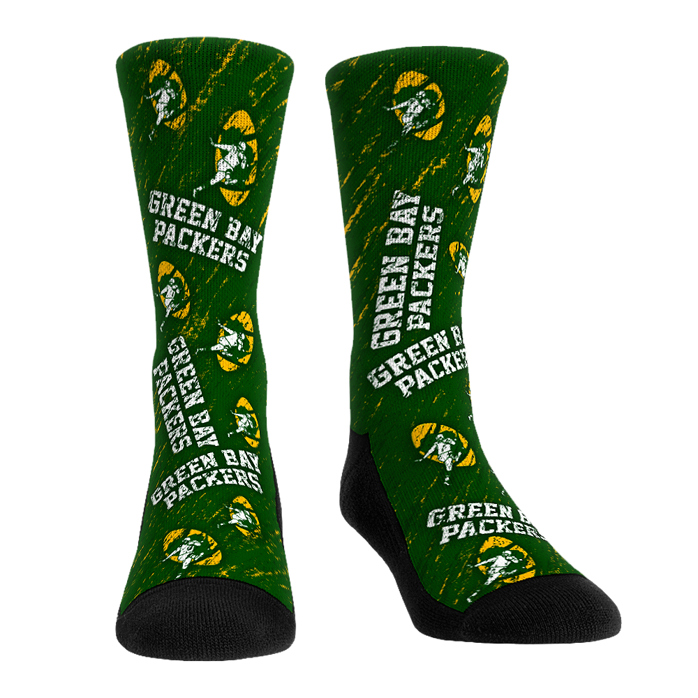 Green Bay Packers - Throwback All-Over Crew Socks