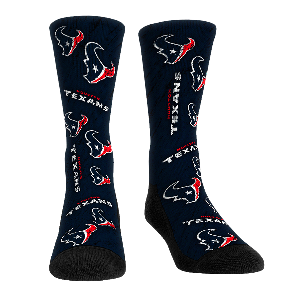 Houston Texans - Throwback All-Over Crew Socks