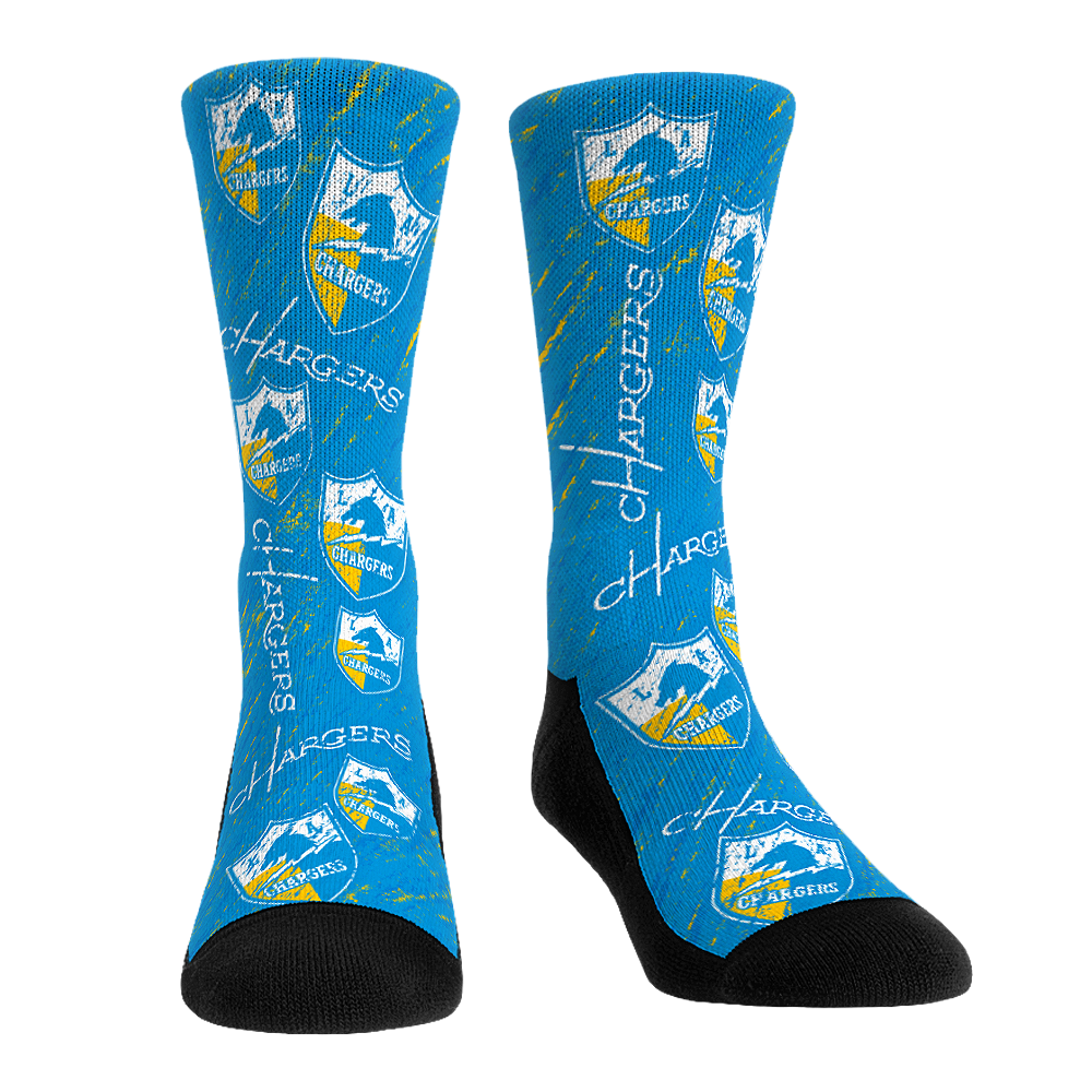 Los Angeles Chargers - Throwback All-Over Crew Socks