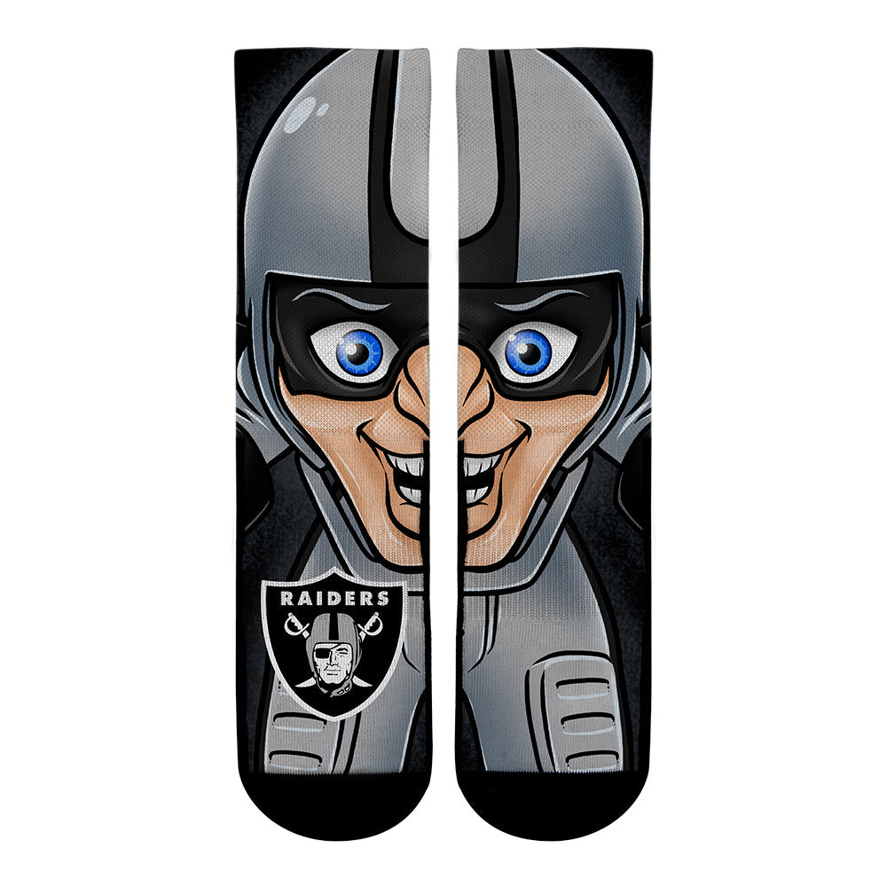 Las Vegas Raiders - Split Face Mascot Crew Socks