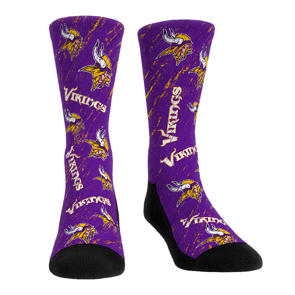 Minnesota Vikings - Throwback All-Over Crew Socks