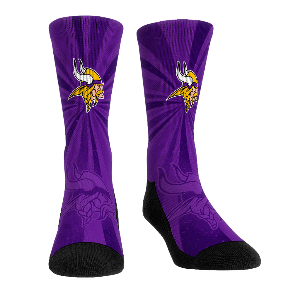 Minnesota Vikings - Throwback Swirl Crew Socks