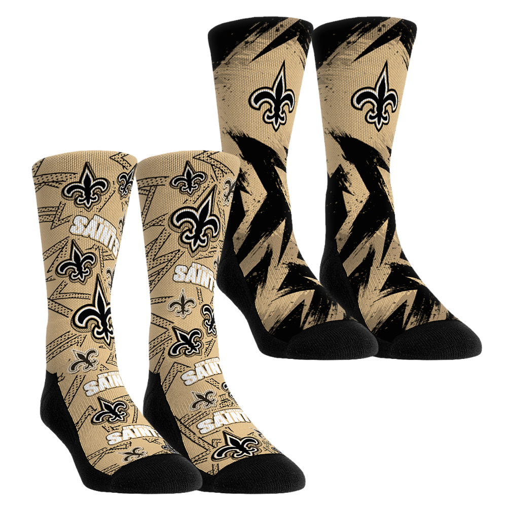 New Orleans Saints - Game Day 2-Pack Crew Socks