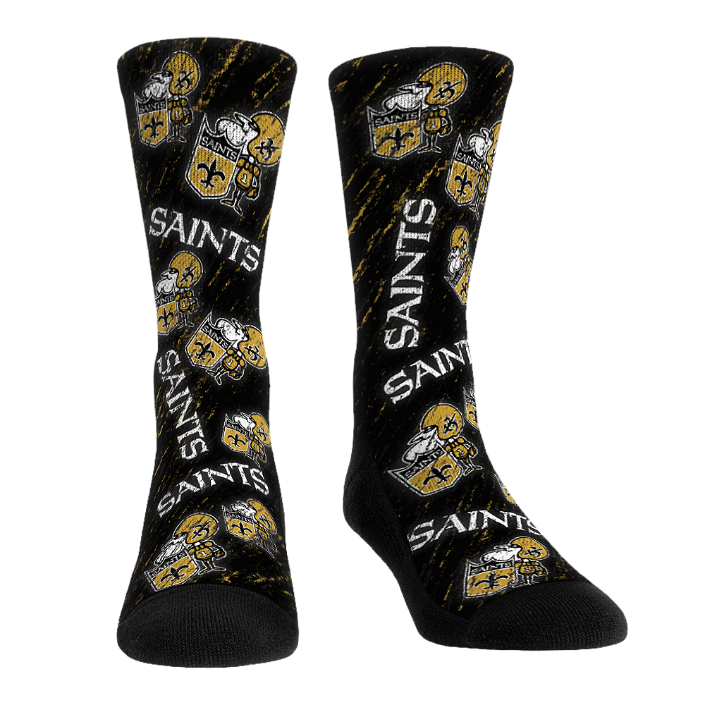 New Orleans Saints - Throwback All-Over Crew Socks