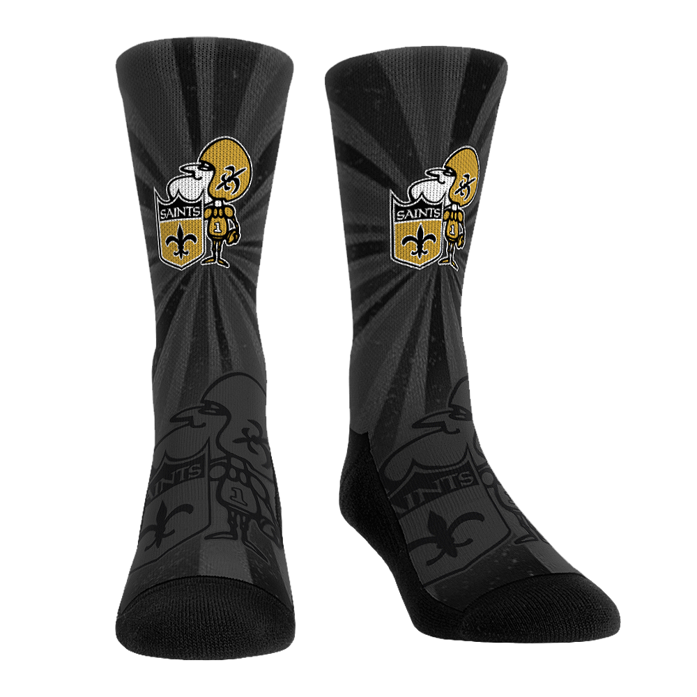 New Orleans Saints - Throwback Swirl Crew Socks