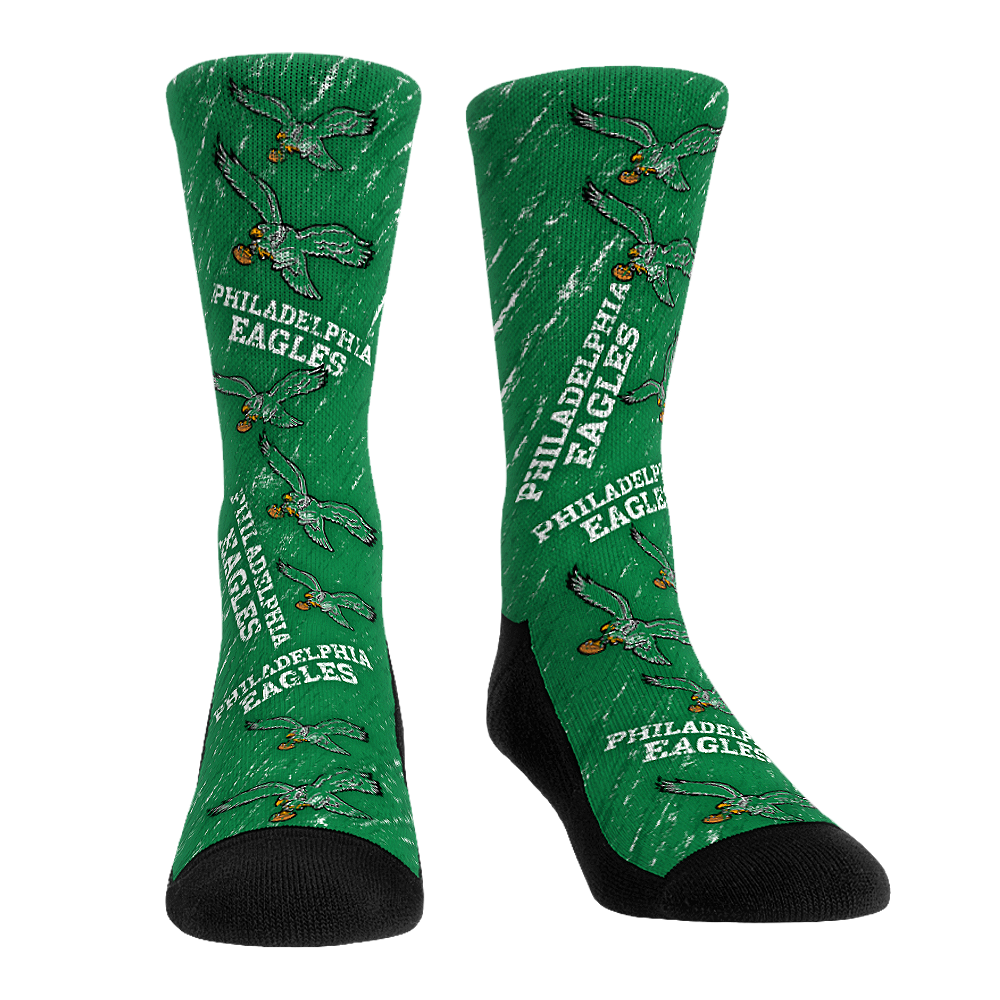 Philadelphia Eagles - Throwback All-Over Crew Socks