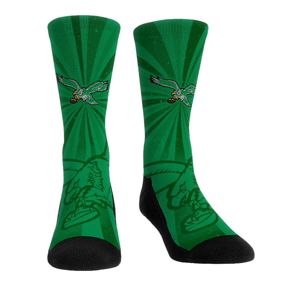 Philadelphia Eagles - Throwback Swirl Crew Socks