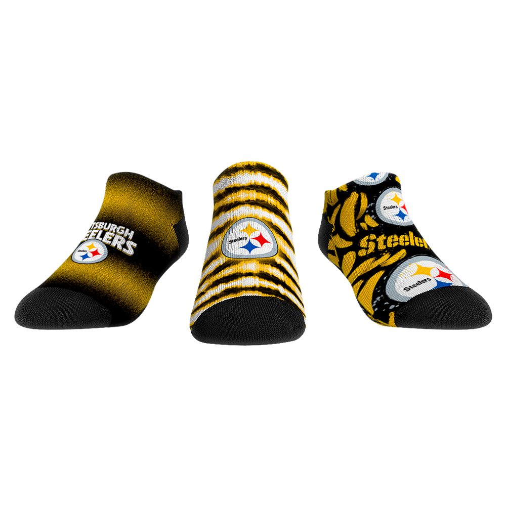 Pittsburgh Steelers - Low Cut - Make Some Noise (3-Pack) Socks