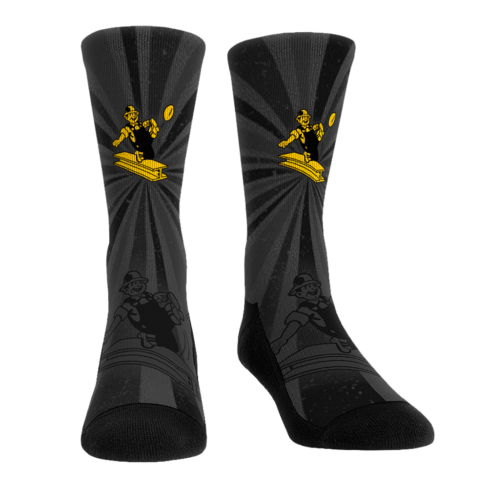 Pittsburgh Steelers - Throwback Swirl Crew Socks