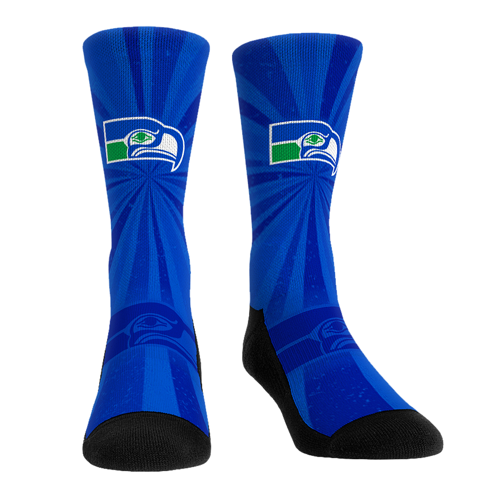 Seattle Seahawks - Throwback Swirl Crew Socks