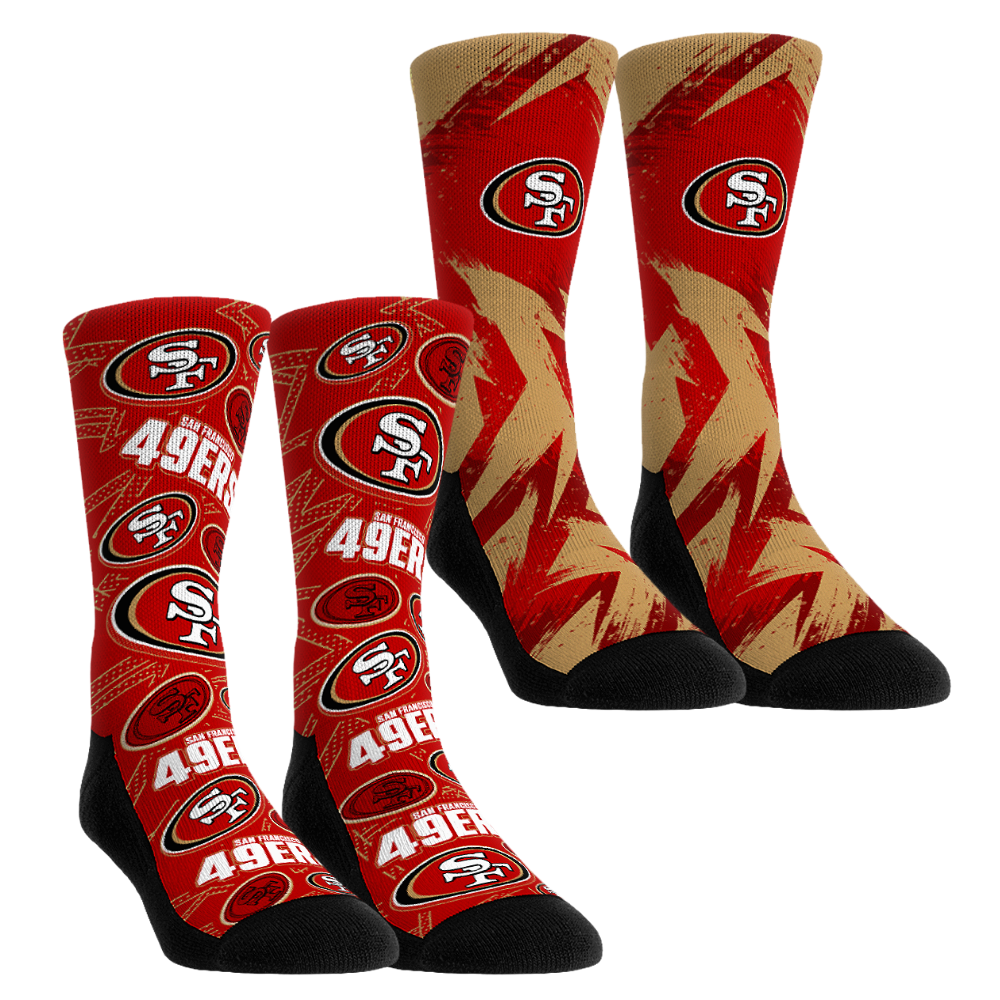 San Francisco 49ers - Game Day 2-Pack Crew Socks