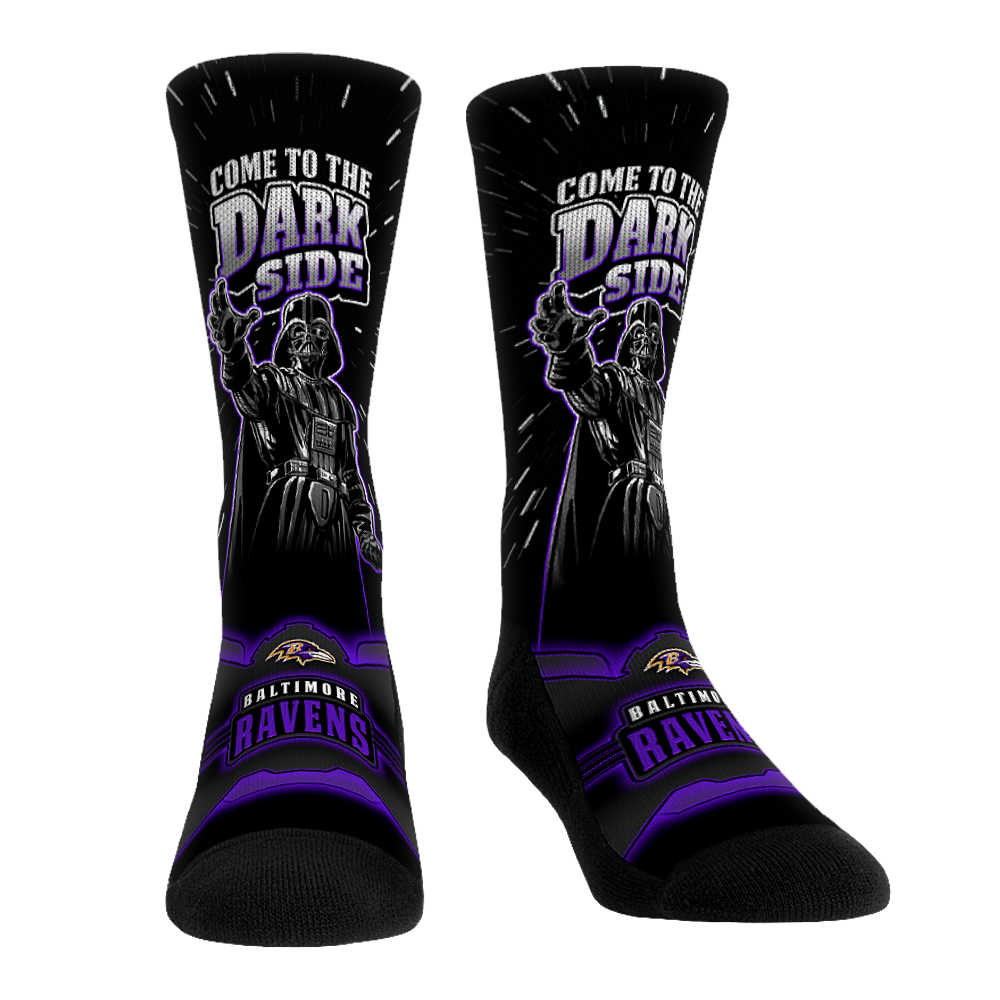 Baltimore Ravens - Star Wars - Dark Side Crew Socks