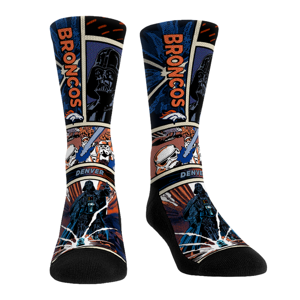 Denver Broncos - Star Wars - Empire Comic Strip Crew Socks