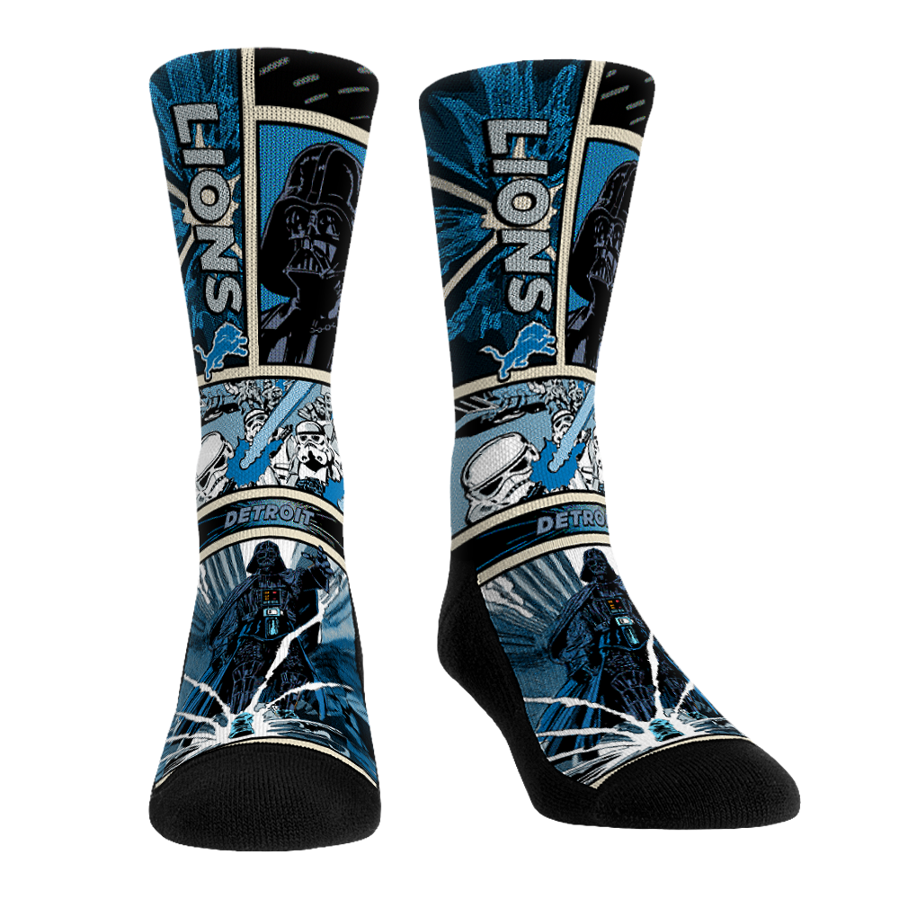 Detroit Lions - Star Wars - Empire Comic Strip Crew Socks
