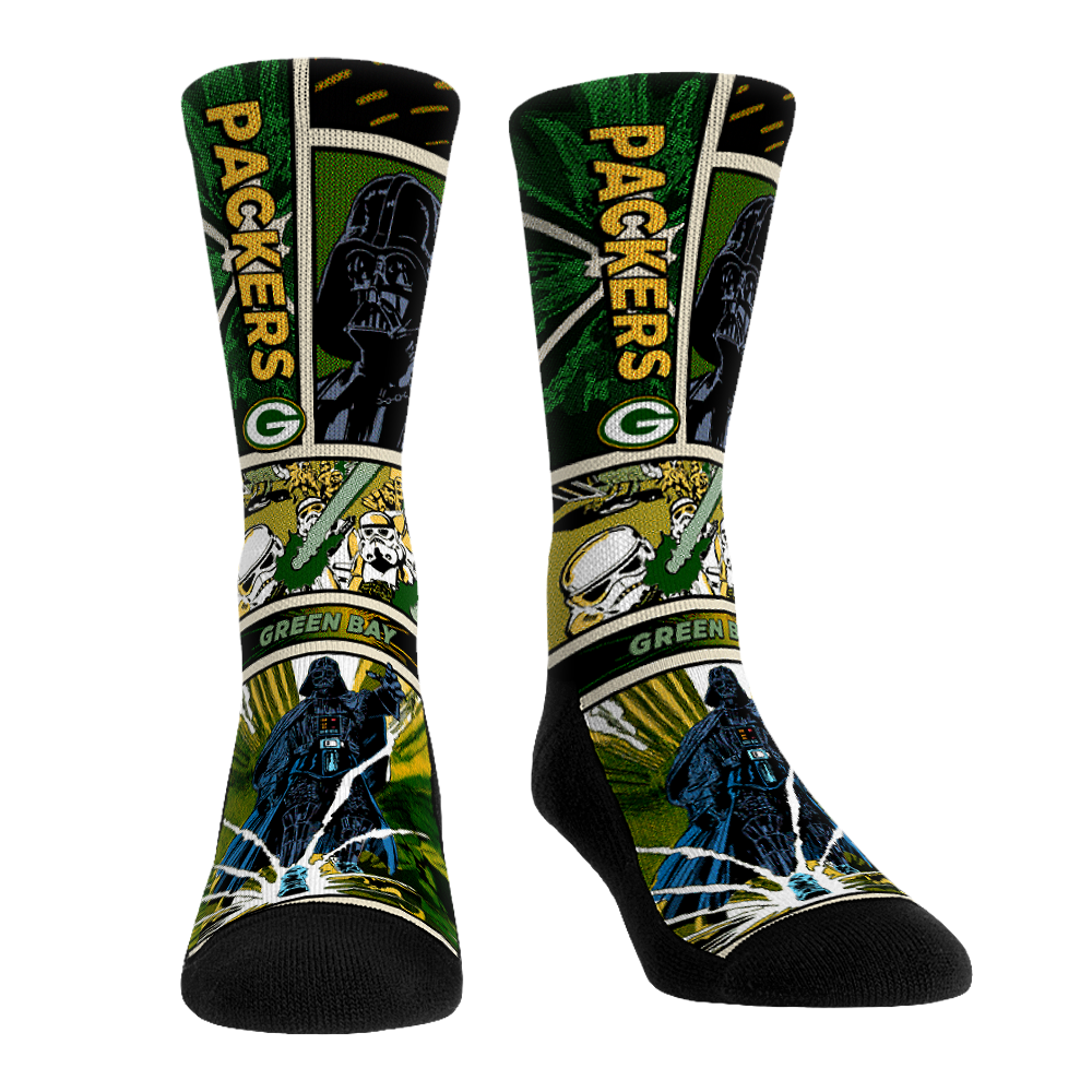 Green Bay Packers - Star Wars - Empire Comic Strip Crew Socks