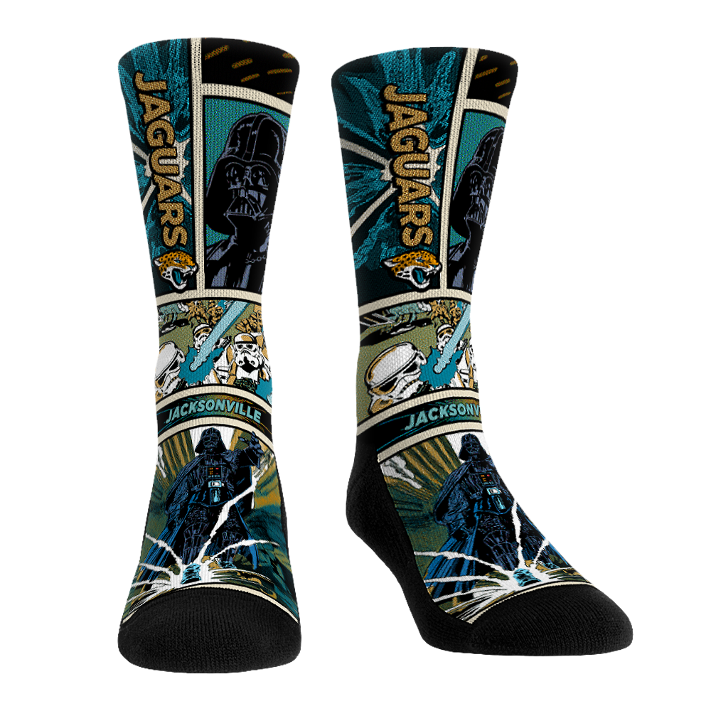 Jacksonville Jaguars - Star Wars - Empire Comic Strip Crew Socks