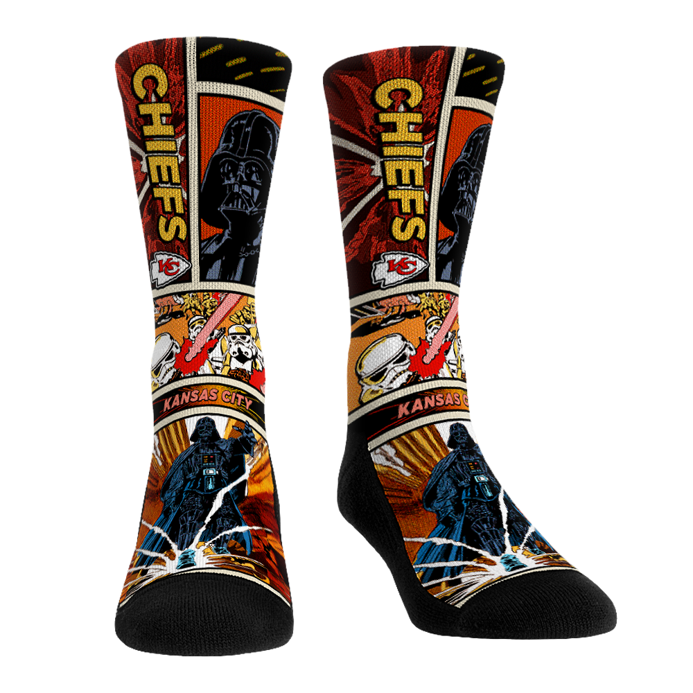 Kansas City Chiefs - Star Wars - Empire Comic Strip Crew Socks