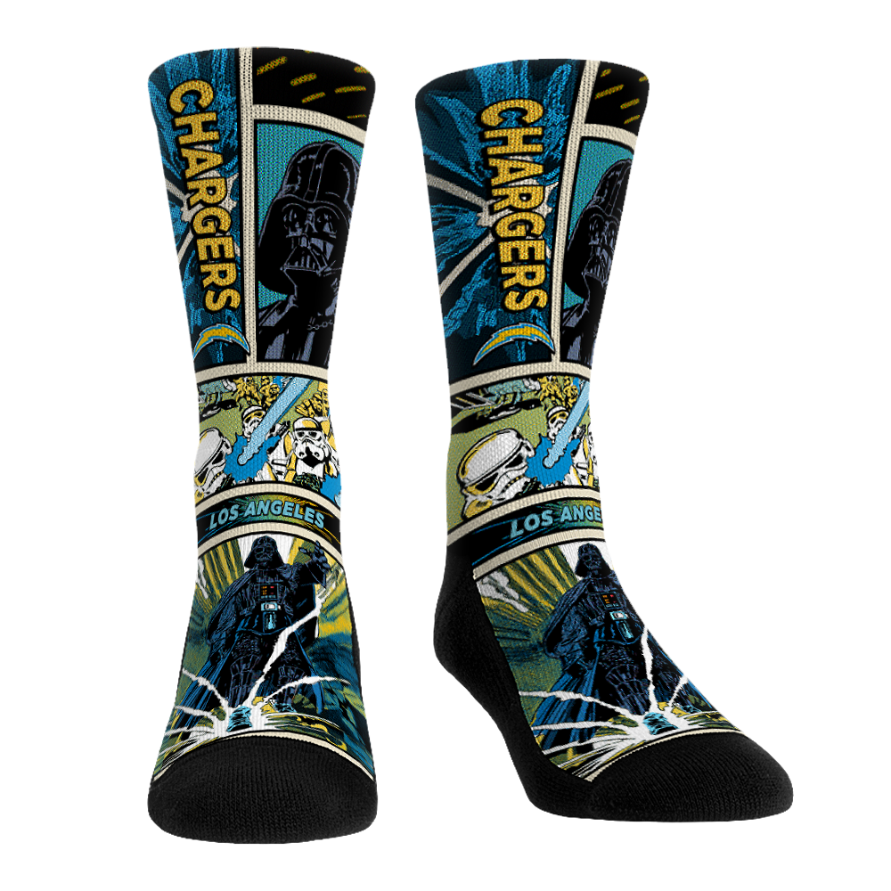 Los Angeles Chargers - Star Wars - Empire Comic Strip Crew Socks