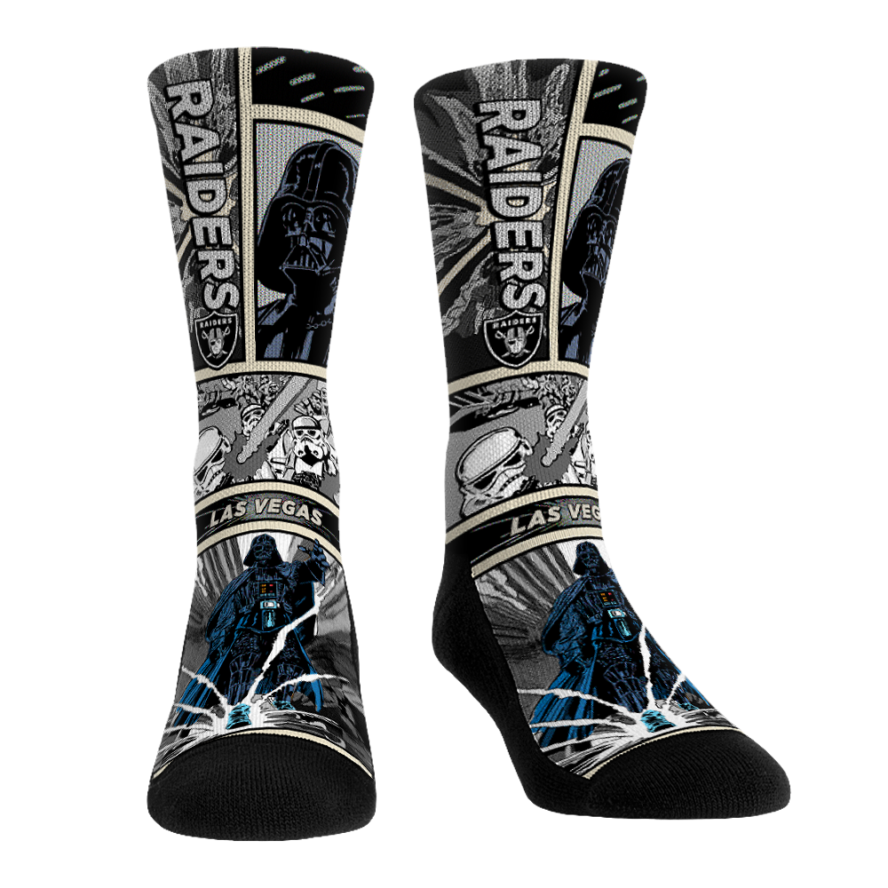 Las Vegas Raiders - Star Wars - Empire Comic Strip Crew Socks