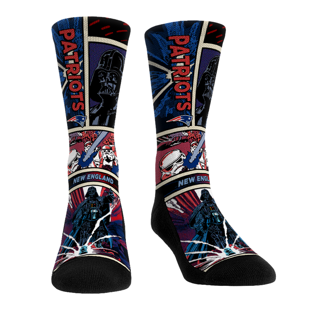 New England Patriots - Star Wars - Empire Comic Strip Crew Socks