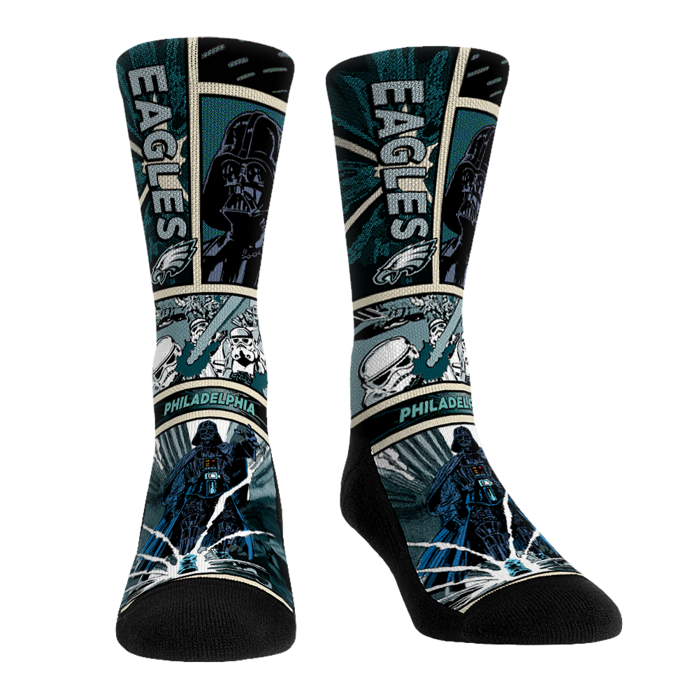 Philadelphia Eagles - Star Wars - Empire Comic Strip Crew Socks