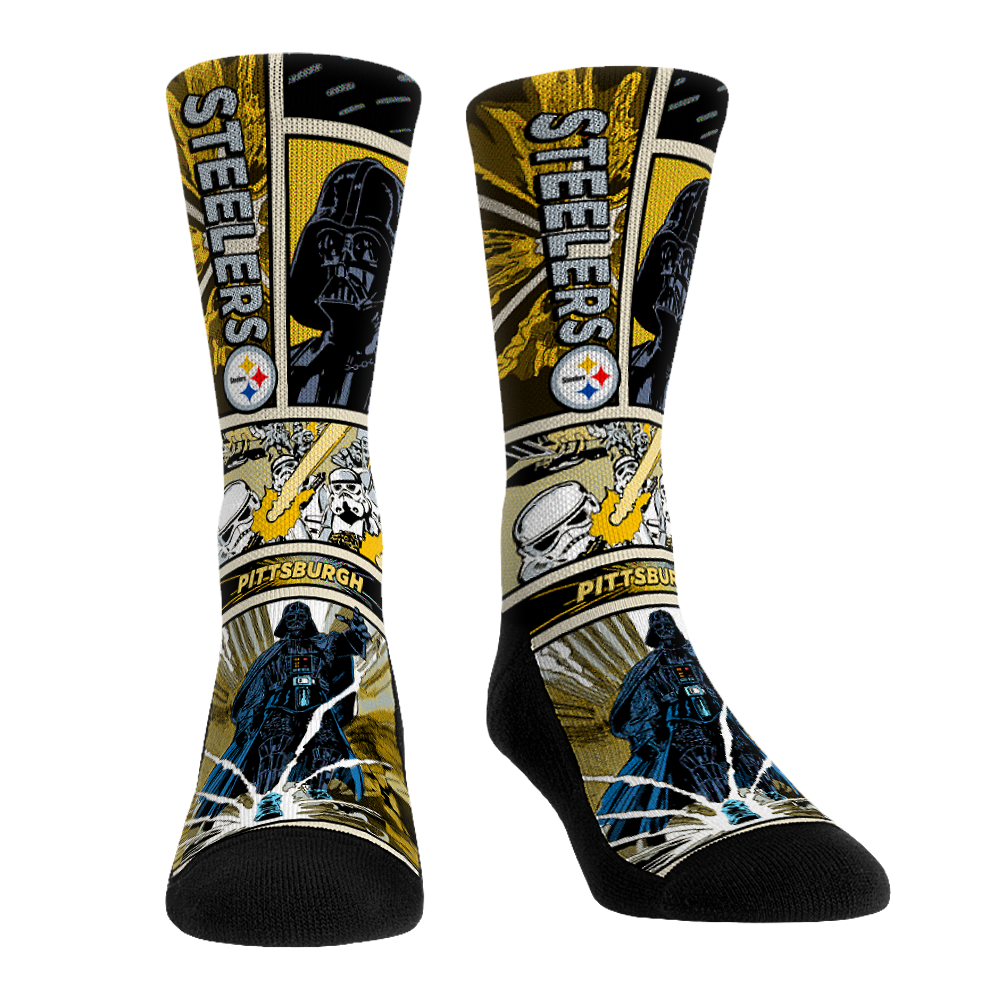 Pittsburgh Steelers - Star Wars - Empire Comic Strip Crew Socks