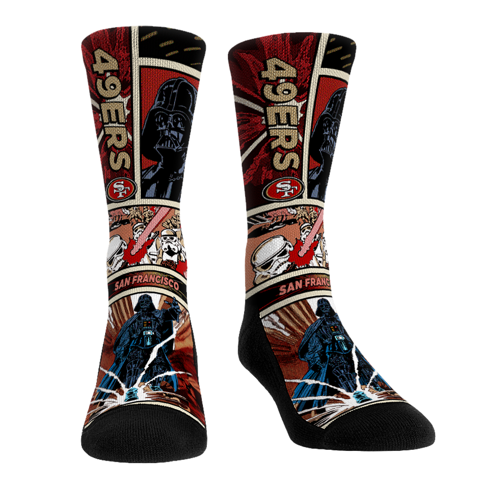 San Francisco 49ers - Star Wars - Empire Comic Strip Crew Socks