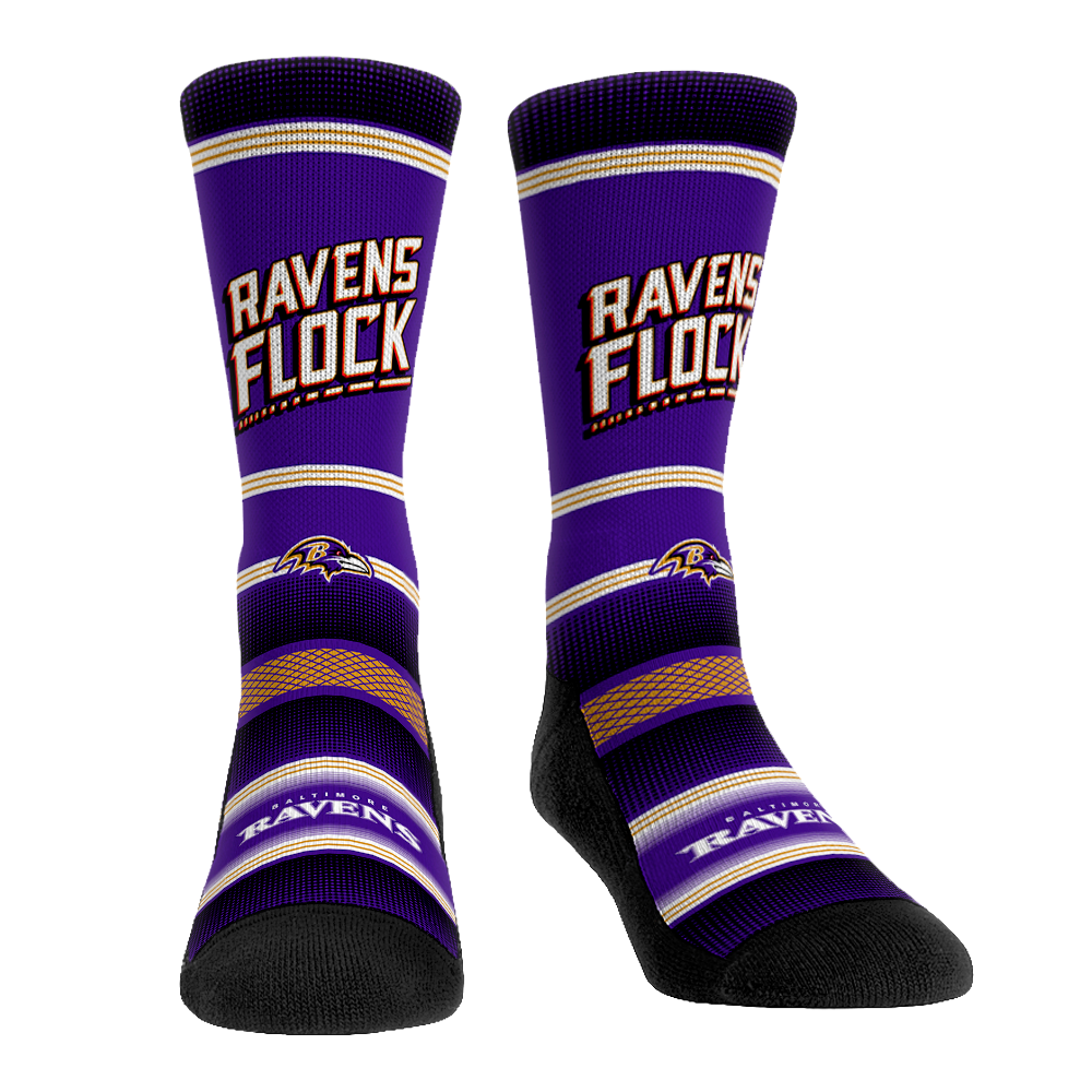Baltimore Ravens - Ravens Flock Crew Socks