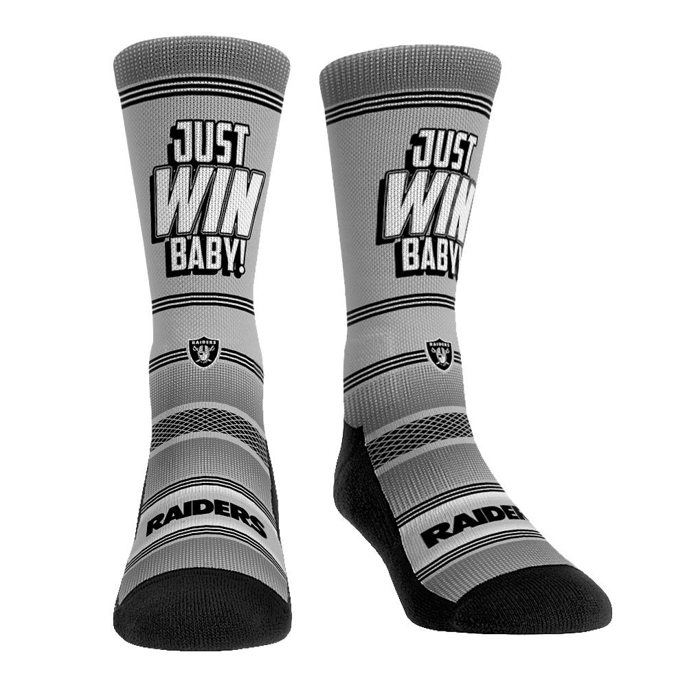 Las Vegas Raiders - Just Win Baby! Crew Socks