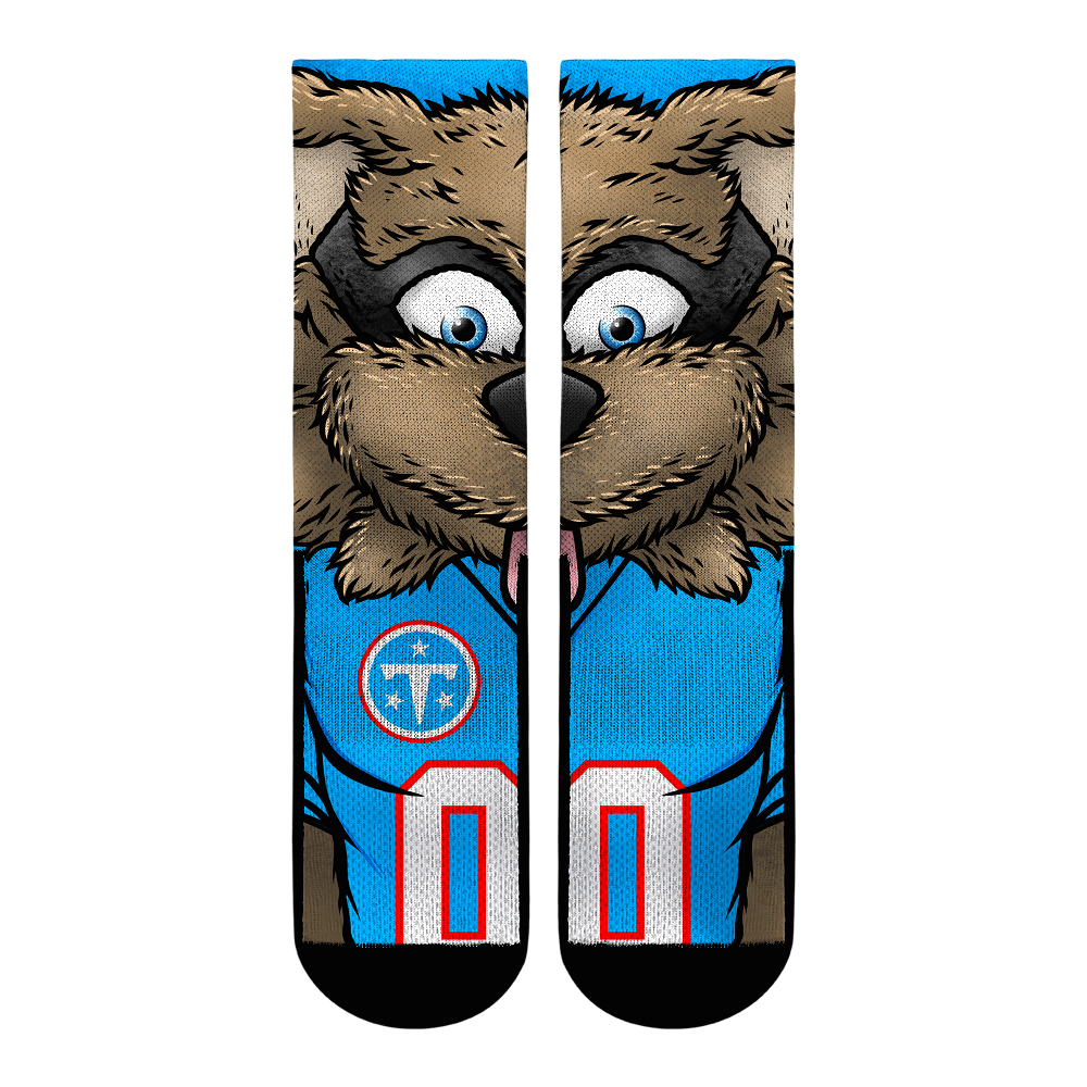 Tennessee Titans - Split Face Mascot Crew Socks