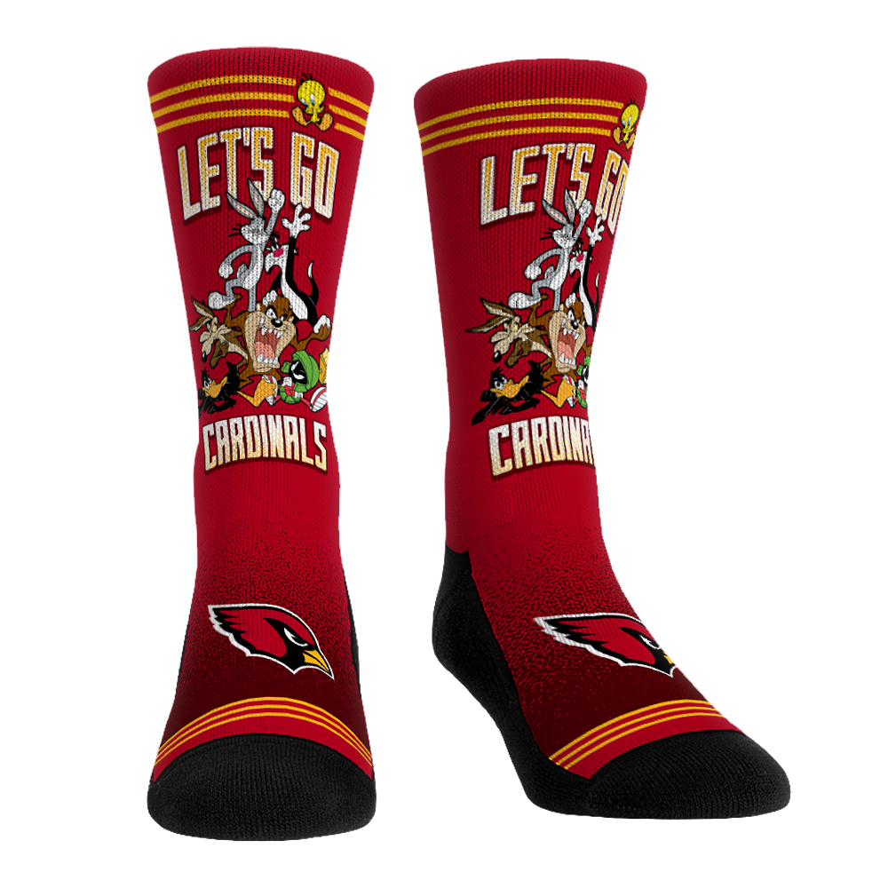 Arizona Cardinals - Looney Tunes - Team Pile Up Crew Socks