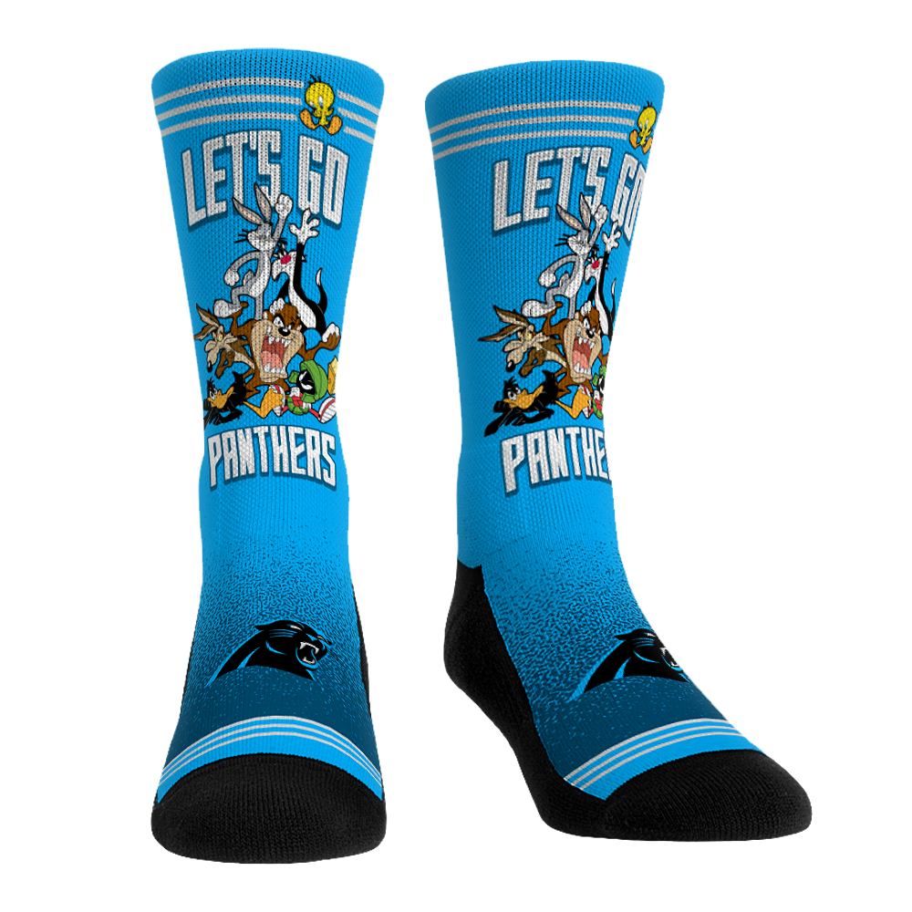 Carolina Panthers - Looney Tunes - Team Pile Up Crew Socks
