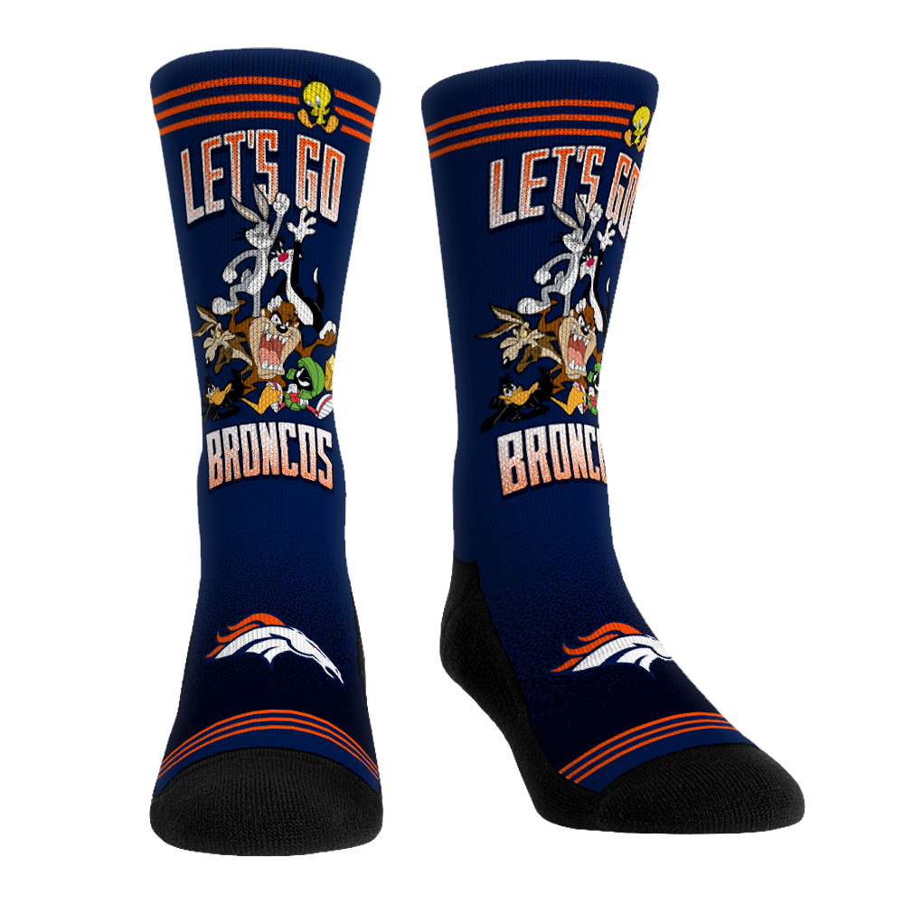 Denver Broncos - Looney Tunes - Team Pile Up Crew Socks